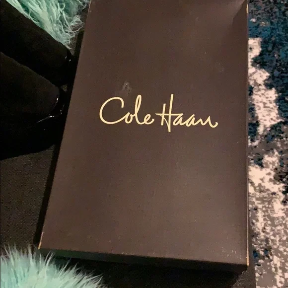 Cole Haan High Heeled Suede Buckle Boot